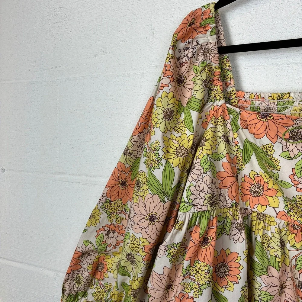 NEW J. Crew Womens Squareneck Tie Front Blouse Top in Zinnia Floral Size 24